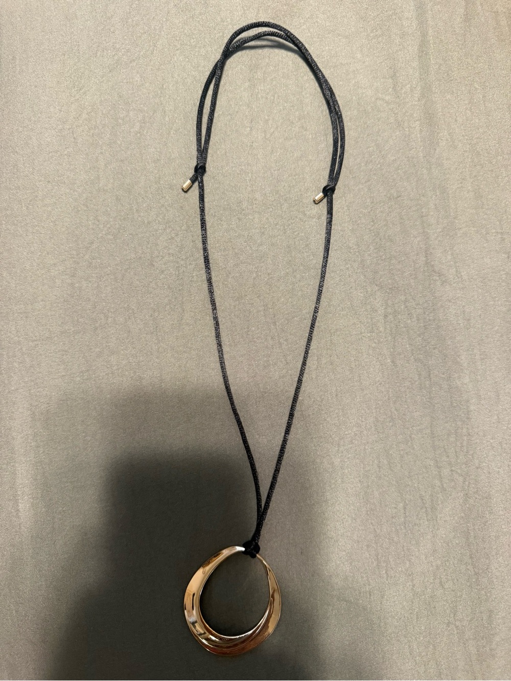 Boho black and gold necklace